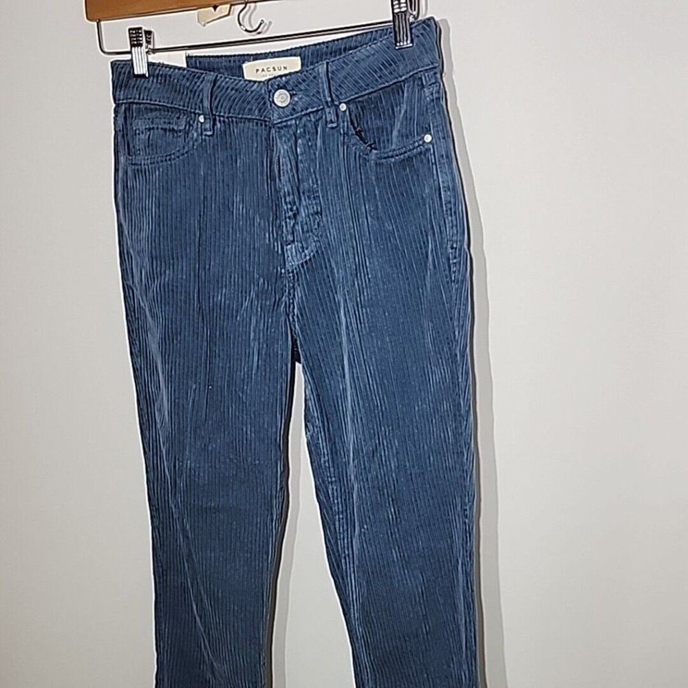 NWT - PACSUN Women's VINTAGE Mom Jean CORDUROY Blue JEANS PANTS US 24